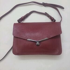 Botkier Valentina Purple Designer Crossbody Purse Pebbled Leather Envelope Flap